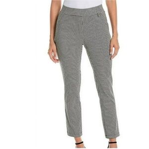 New Women's Slim Ankle Pants Houndstooth Straight Leg Size 16